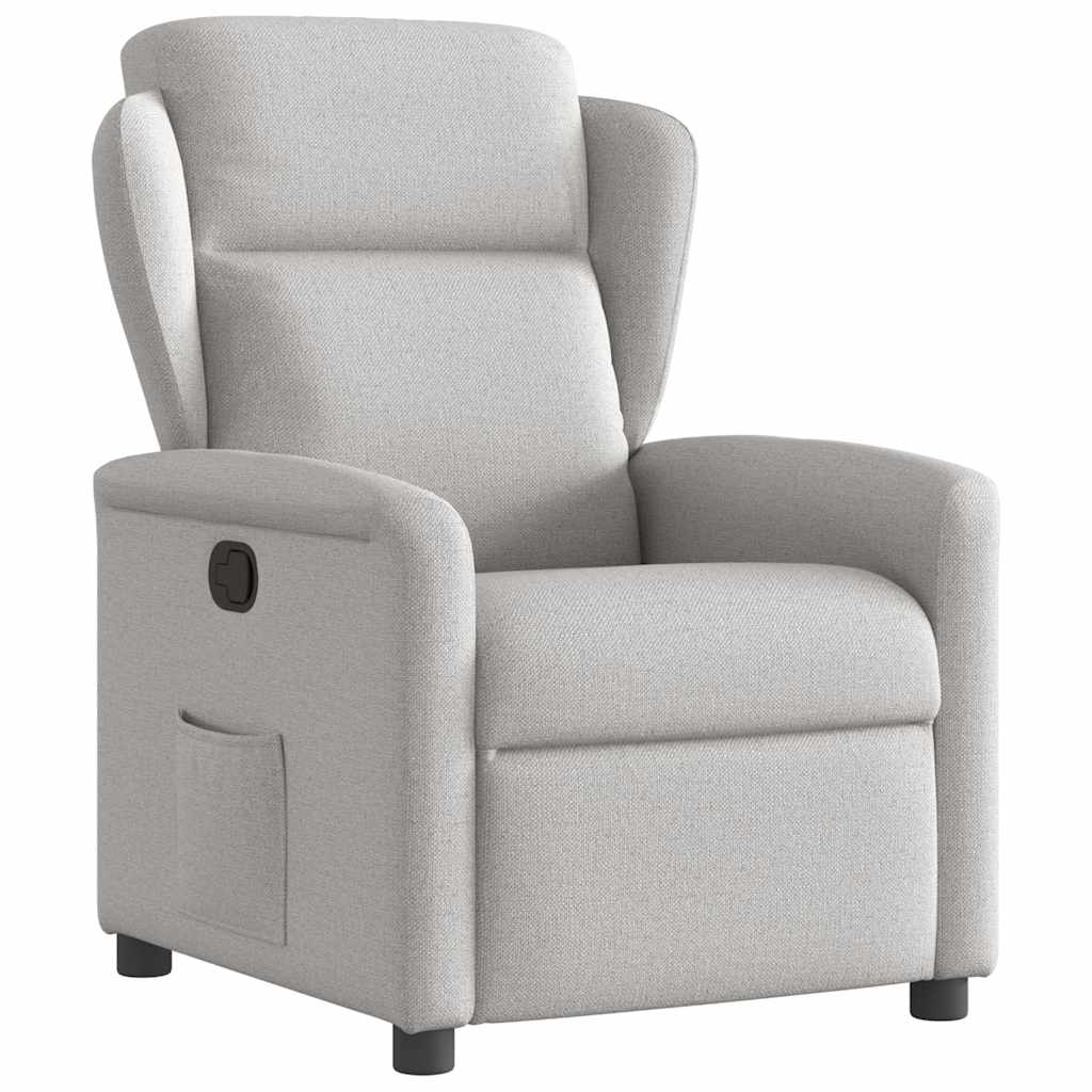 Vidaxl fauteuil verstelbaar stof wolk grijs
