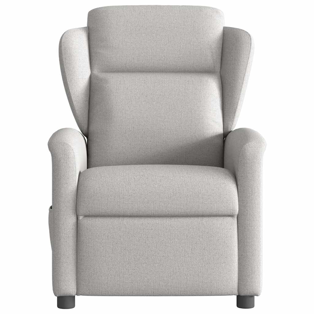 Vidaxl fauteuil verstelbaar stof wolk grijs