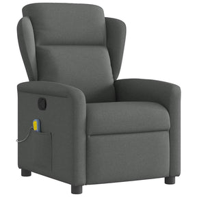 Vidaxl massagestoel donkergrijze stof