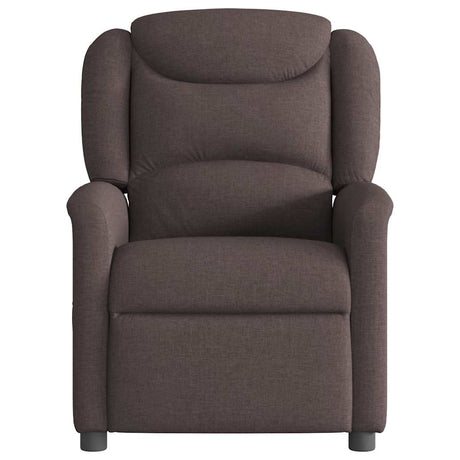 Vidaxl fauteuil verstelbaar stof donkerbruin