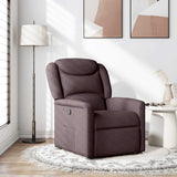 Vidaxl fauteuil verstelbaar stof donkerbruin