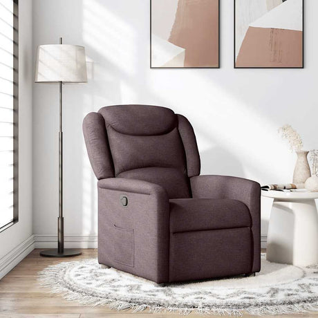 Vidaxl fauteuil verstelbaar stof donkerbruin