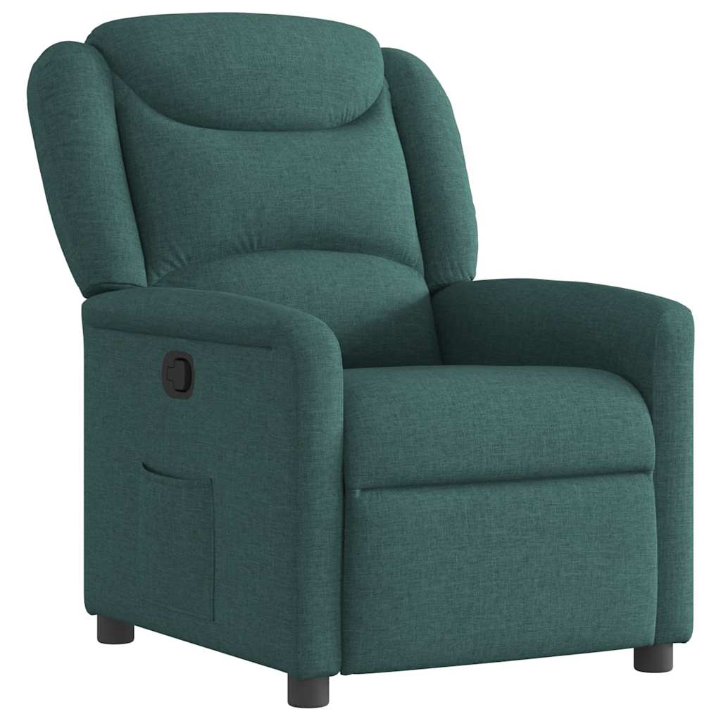 Vidaxl fauteuil verstelbaar stof donkergroen