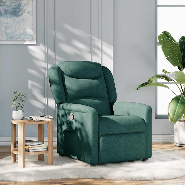 Vidaxl fauteuil verstelbaar stof donkergroen