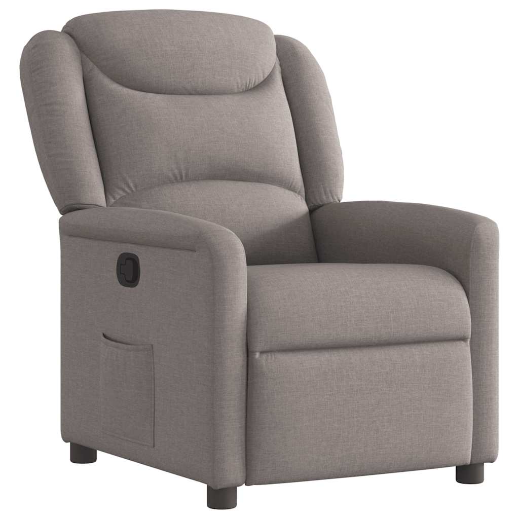Vidaxl fauteuil verstelbaar stof taupe
