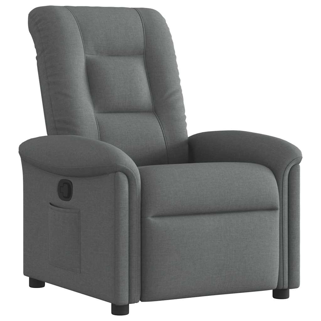 Vidaxl fauteuil verstelbaar stof donkergrijs