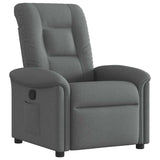 Vidaxl fauteuil verstelbaar stof donkergrijs