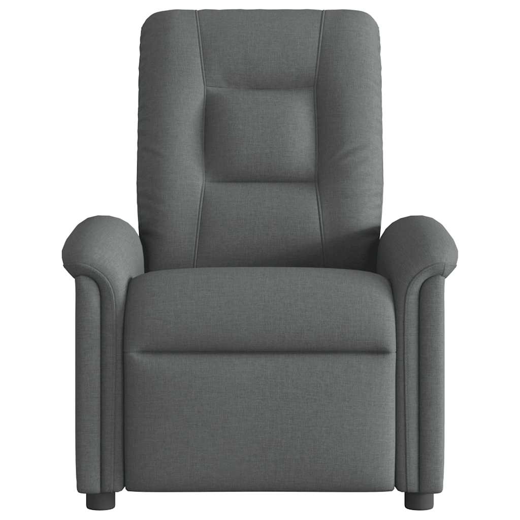 Vidaxl fauteuil verstelbaar stof donkergrijs
