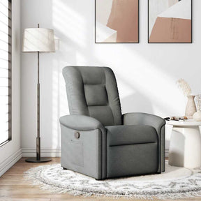 Vidaxl fauteuil verstelbaar stof donkergrijs