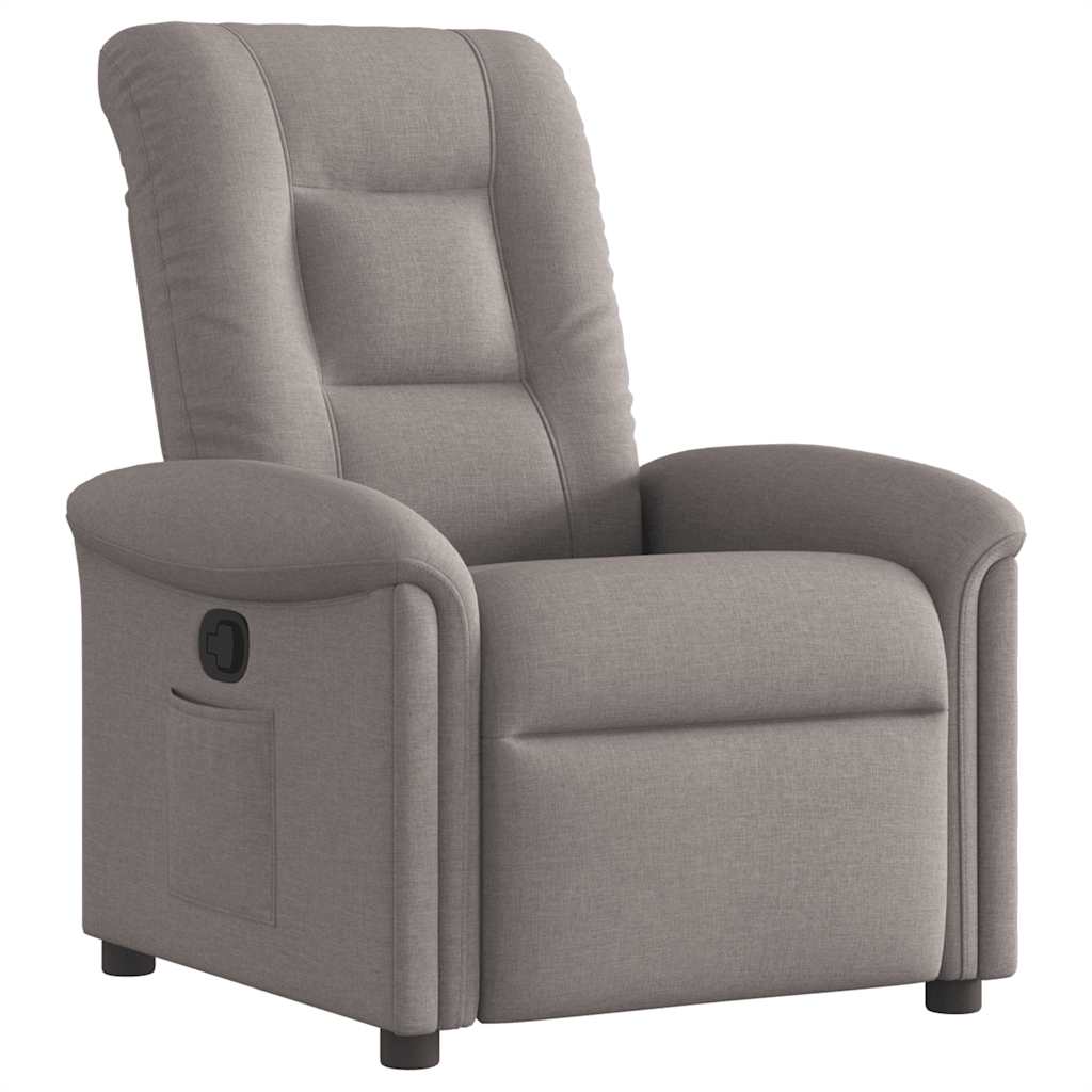 Vidaxl fauteuil verstelbaar stof taupe