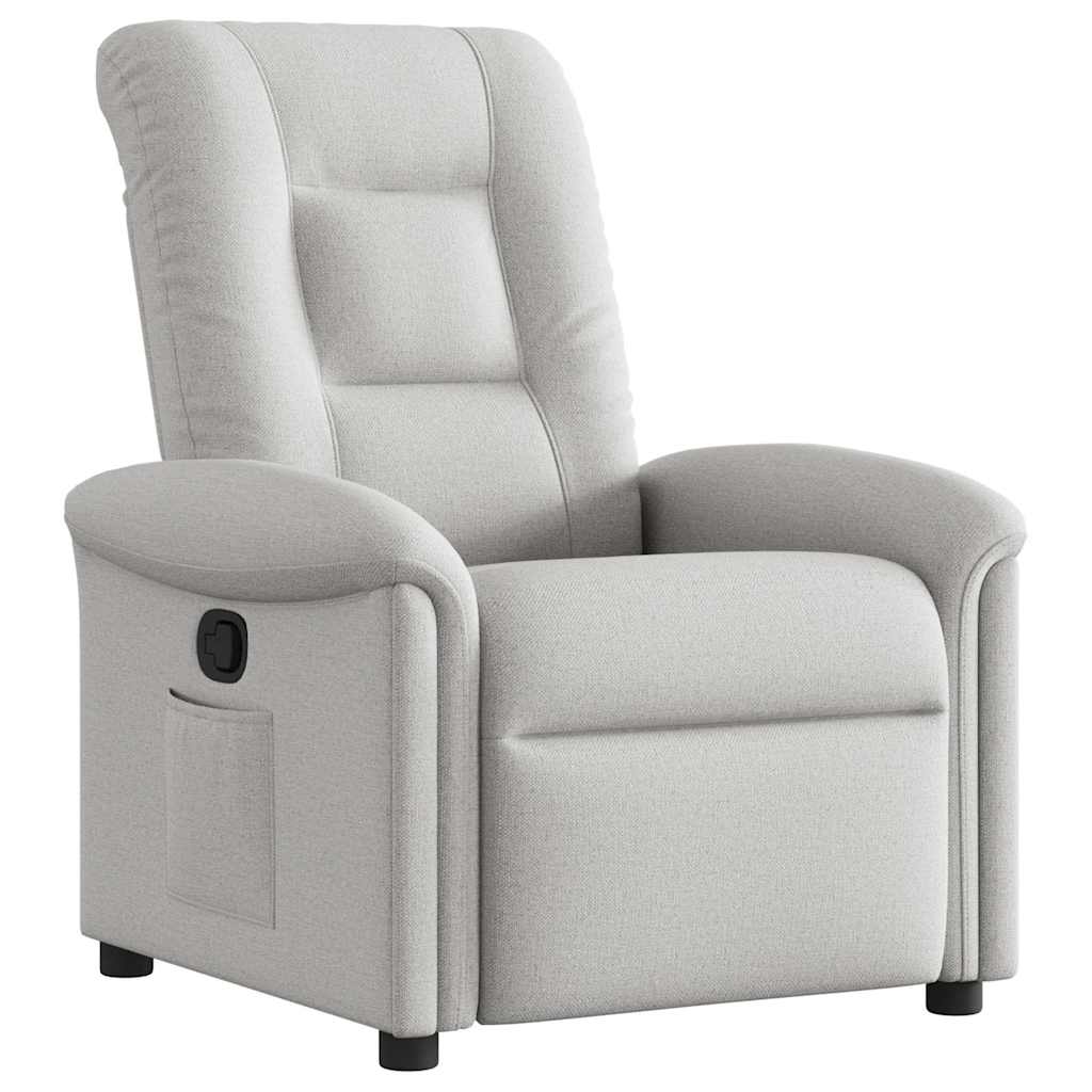 Vidaxl fauteuil verstelbaar stof wolk grijs