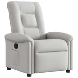 Vidaxl fauteuil verstelbaar stof wolk grijs
