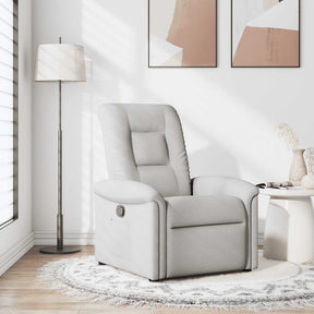 Vidaxl fauteuil verstelbaar stof wolk grijs