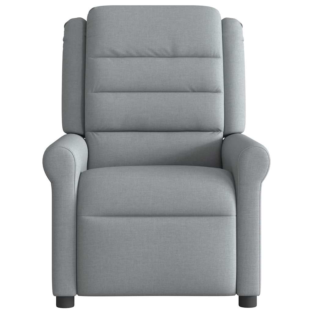 Vidaxl fauteuil verstelbaar stof lichtgrijs