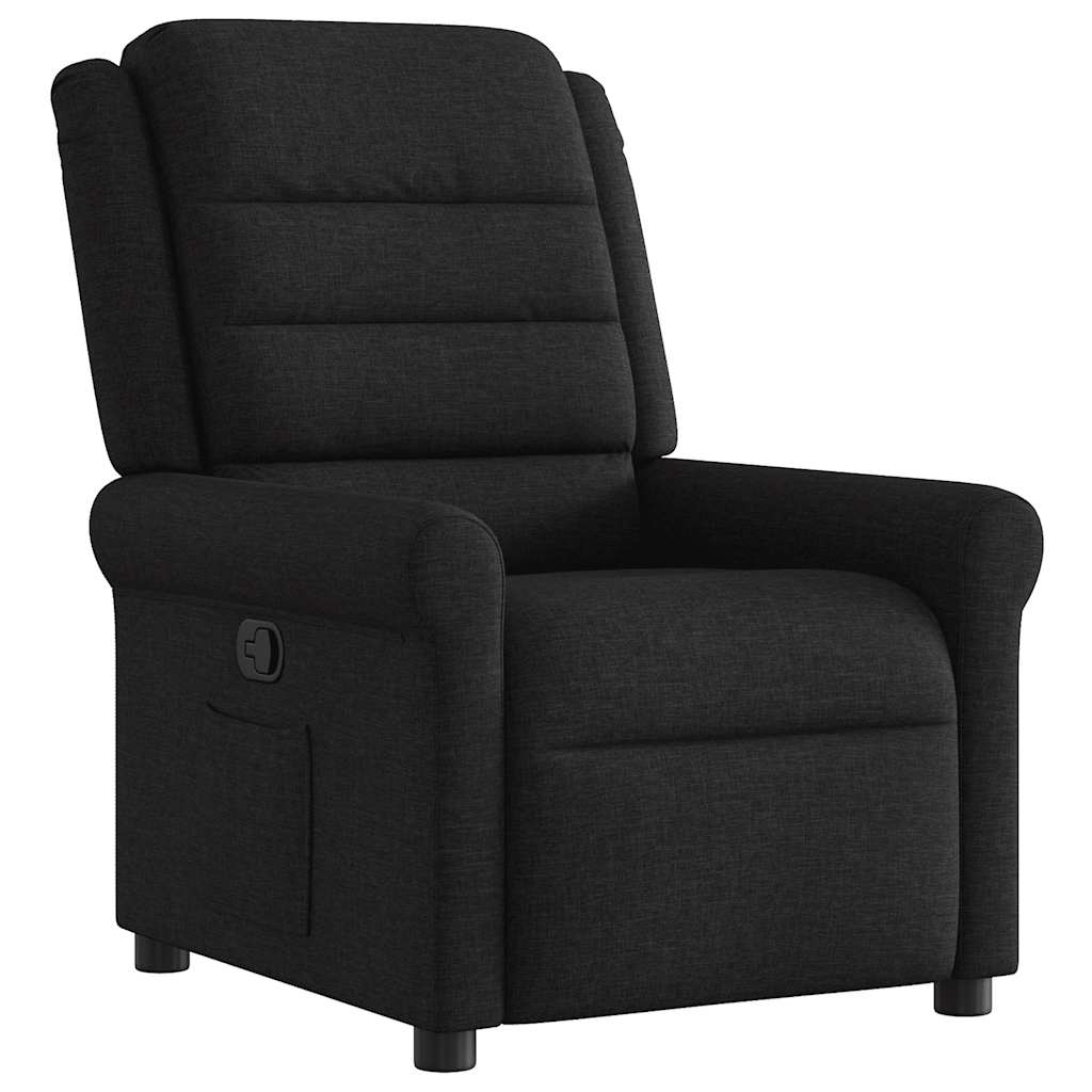 Vidaxl fauteuil verstelbaar stof zwart