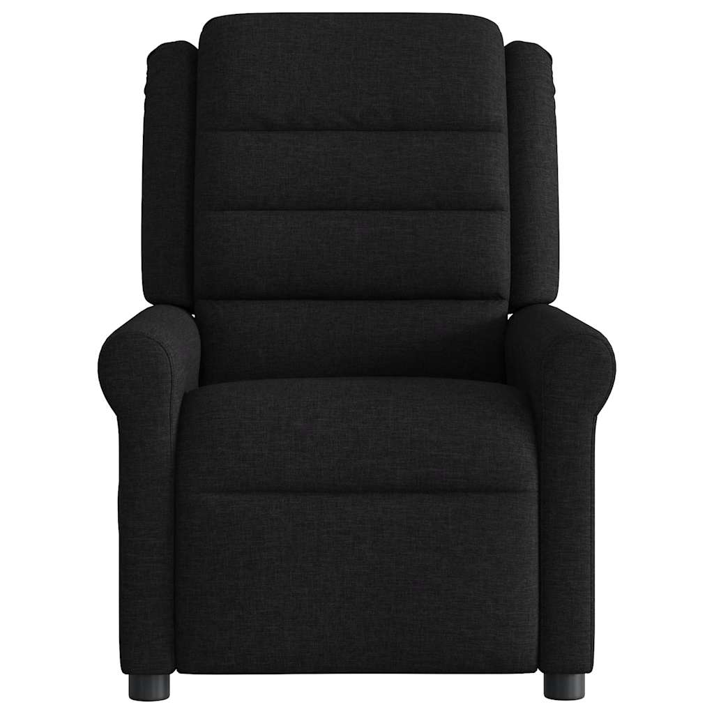 Vidaxl fauteuil verstelbaar stof zwart
