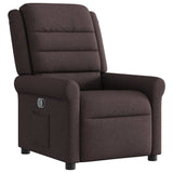 Vidaxl fauteuil verstelbaar stof donkerbruin