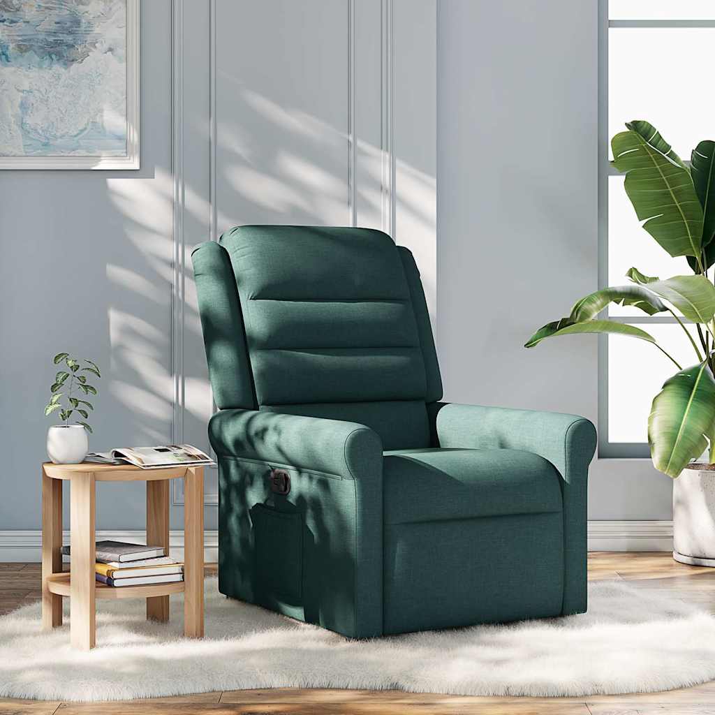 Vidaxl fauteuil verstelbaar stof donkergroen