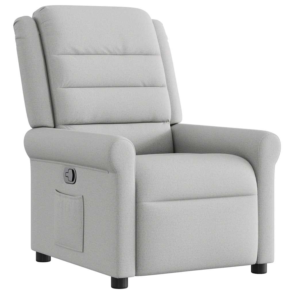 Vidaxl fauteuil verstelbaar stof wolk grijs