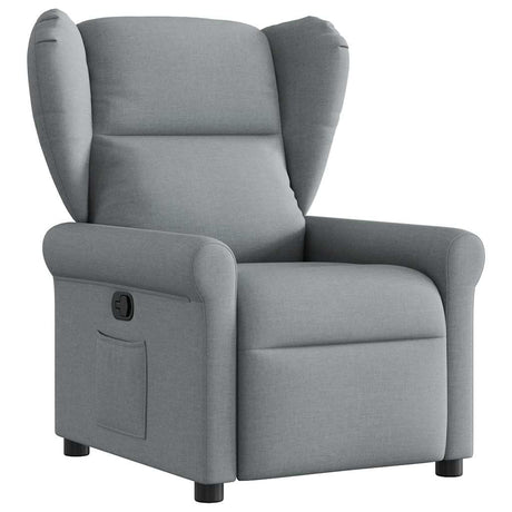 Vidaxl fauteuil verstelbaar stof lichtgrijs
