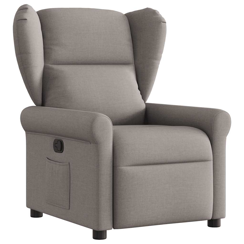 Vidaxl fauteuil verstelbaar stof taupe