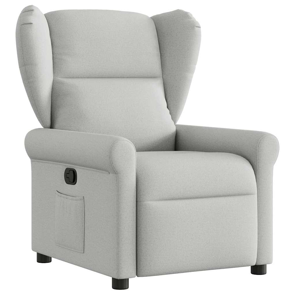 Vidaxl fauteuil verstelbaar stof wolk grijs