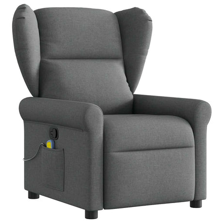 Vidaxl massagestoel donkergrijze stof