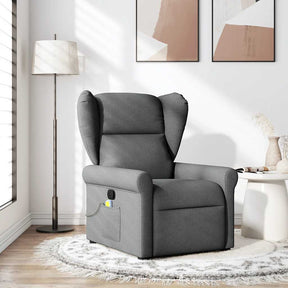 Vidaxl massagestoel donkergrijze stof