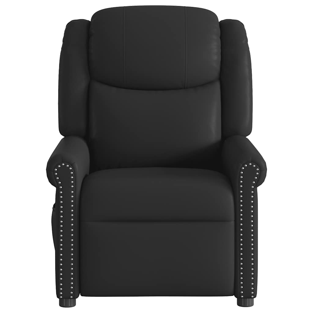 Vidaxl fauteuil verstelbaar kunstleer glanzend zwart