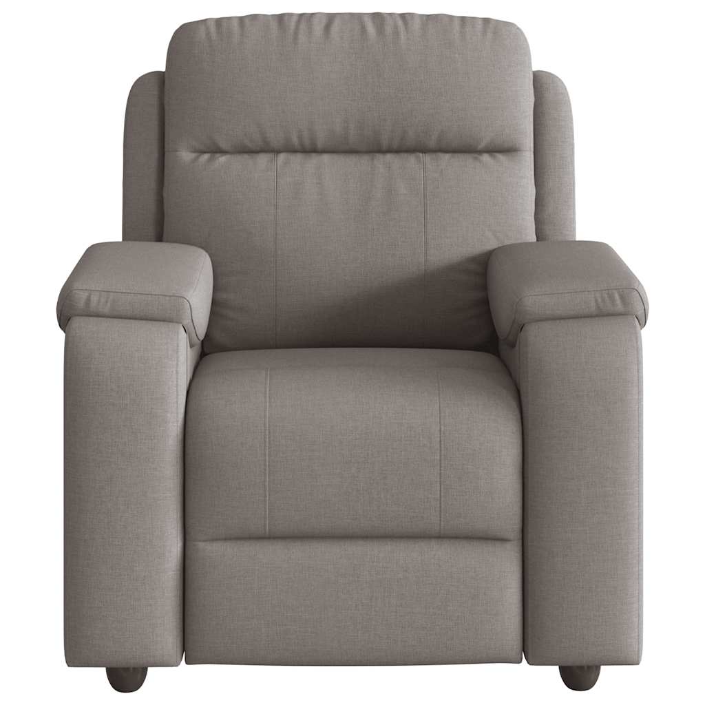 Vidaxl fauteuil verstelbaar stof taupe