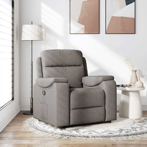 Vidaxl fauteuil verstelbaar stof taupe