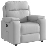 Vidaxl fauteuil verstelbaar stof wolk grijs
