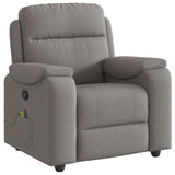 Vidaxl massagestoel verstelbaar stof taupe