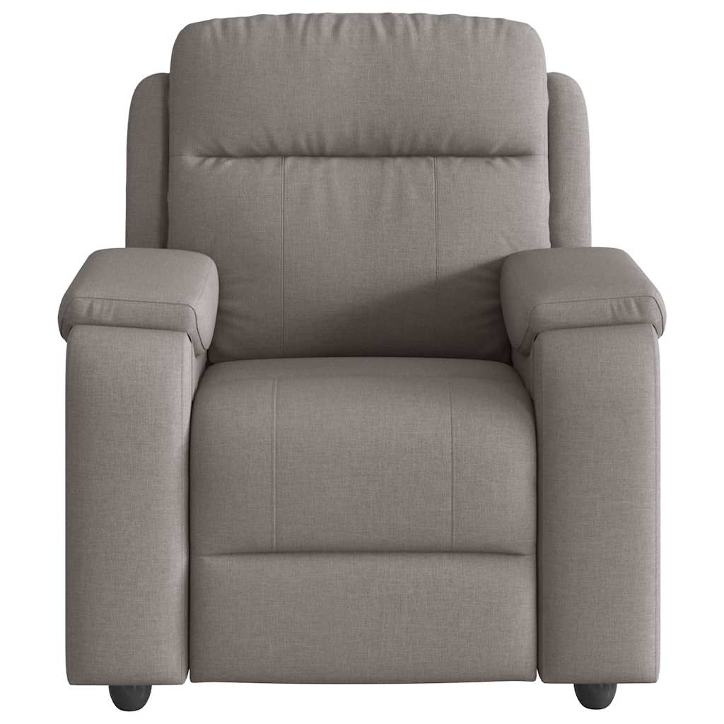 Vidaxl massagestoel verstelbaar stof taupe