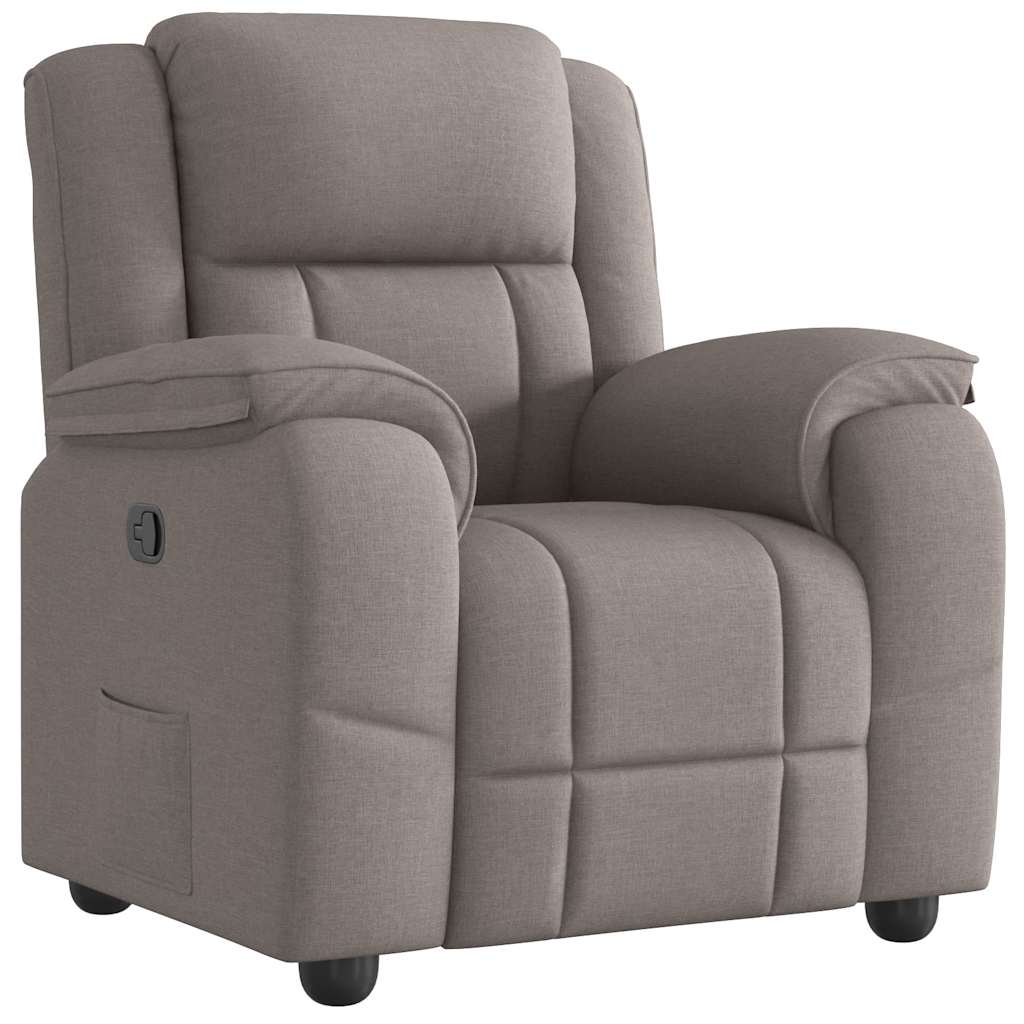 Vidaxl fauteuil verstelbaar stof taupe