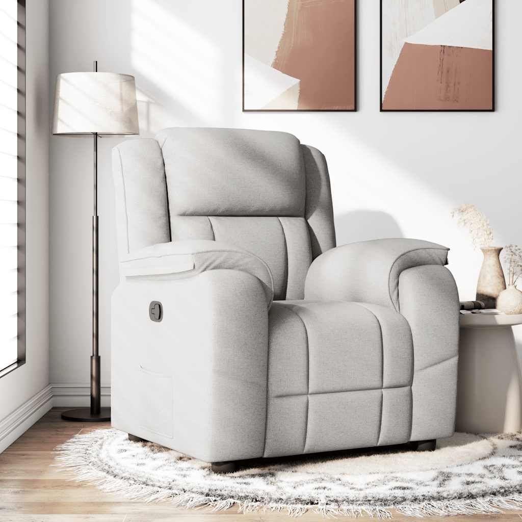 Vidaxl fauteuil verstelbaar stof wolk grijs