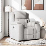 Vidaxl fauteuil verstelbaar stof wolk grijs