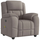 Vidaxl massagestoel verstelbaar stof taupe