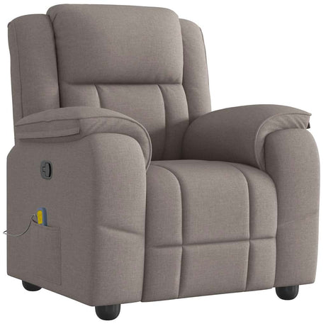 Vidaxl massagestoel verstelbaar stof taupe