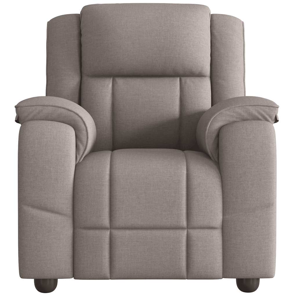 Vidaxl massagestoel verstelbaar stof taupe
