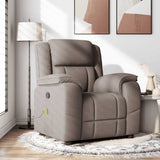 Vidaxl massagestoel verstelbaar stof taupe
