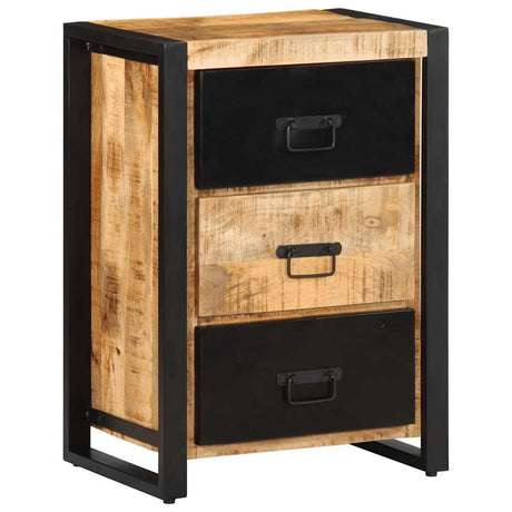 Vidaxl ladekast 50x35x70 cm massief ruw mangohout