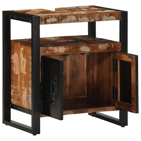 Vidaxl badkamerkast 38x33x160 cm massief recycled hout