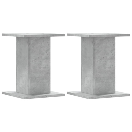 Vidaxl plantenstandaards 2 st 30x30x40 cm bewerkt hout betongrijs
