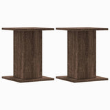 Vidaxl plantenstandaards 2 st 30x30x40 cm bewerkt hout bruin eiken