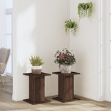 Vidaxl plantenstandaards 2 st 30x30x40 cm bewerkt hout bruin eiken