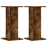 Vidaxl plantenstandaards 2 st 30x30x60 cm bewerkt hout gerookt eiken