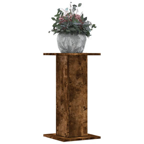Vidaxl plantenstandaards 2 st 30x30x60 cm bewerkt hout gerookt eiken