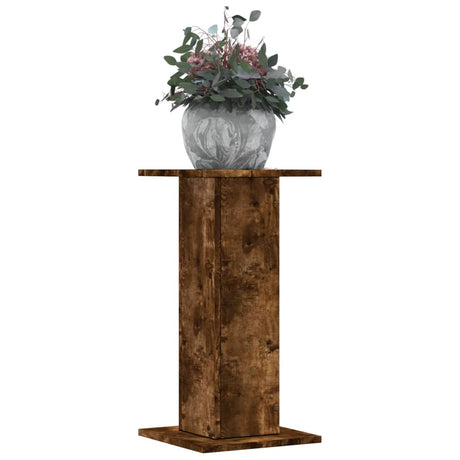 Vidaxl plantenstandaards 2 st 30x30x60 cm bewerkt hout gerookt eiken