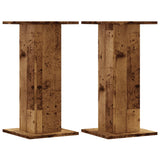 Vidaxl plantenstandaards 2 st 30x30x60 cm bewerkt hout oud houtkleurig